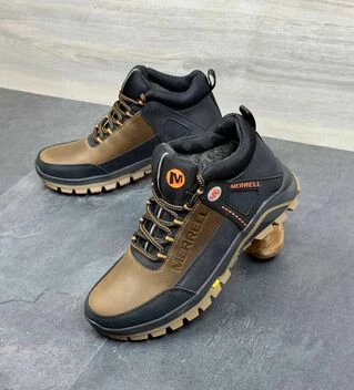 Чоловічі шкіряні зимові кросівки