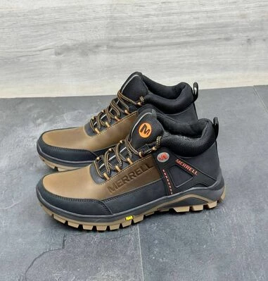 Чоловічі шкіряні зимові кросівки