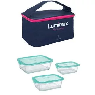 Набір емностей Luminarc KeepnBox P6634 1*380мл 1*820мл 1*1220мл з сумкою